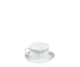 Bộ tách đĩa trà thủy tinh 12 món 16CL Diva Ivory R.A (La Opala)