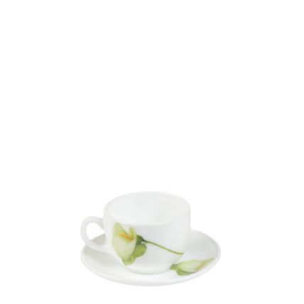 Bộ tách đĩa trà thủy tinh 12 món 16CL Diva Ivory I.B (La Opala) - 2