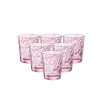 Bộ 6 ly thủy tinh Naos 29.5cl - màu hồng (Bormioli Rocco) - 1