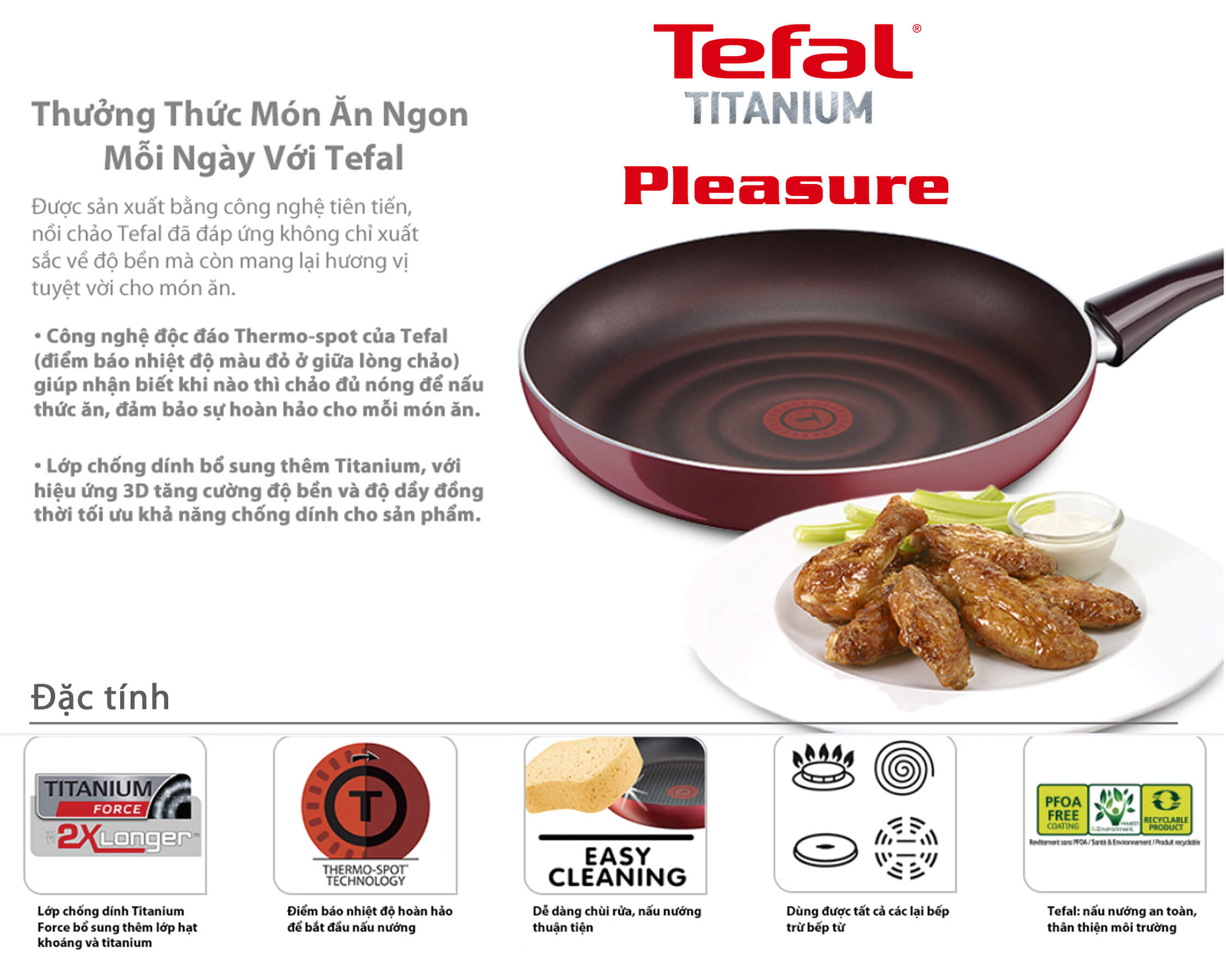 Chảo chống dính Tefal Pleasure 20cm h2
