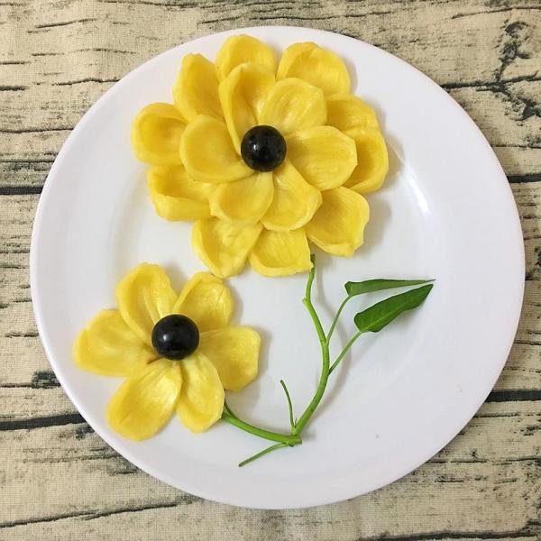 đĩa hoa đẹp từ rau củ